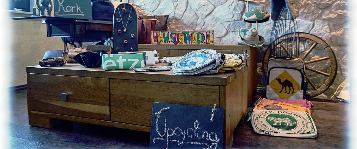 Sustained, valorisation, déchets, upcycling, industrie textile, mode équitable, travail équitables et éthiques, pollution, environnement, durabilité, consommation, produits écologiques et durables, recyclage, accessoires