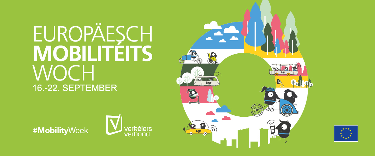 promouvoir des mesures de transport durable, alternatives de mobilité durable, aspects de la mobilité, solutions innovantes, Semaine européenne de la mobilité, mobilité propre et durable, continent neutre en carbone, changement climatique, solutions à faible ou à zéro émission, Verkéiersverbond
