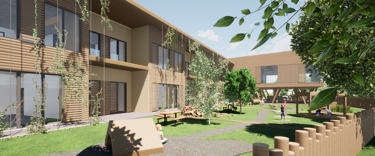 Schroeder&Associés, construction durable, crèche, projet pilote, commune de Betzdorf, Roodt-sur-Syre, économie circulaire, ressources locales, maître d’ouvrage, architecte, ingénieur, déconstruction sélective, architecte Filipe Valente, matériaux réutilisables