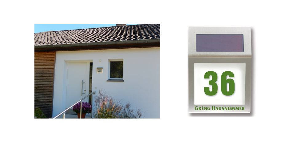 Gréng Hausnummer, des maisons durables