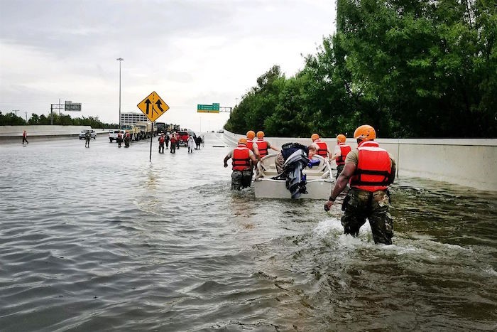 La Garde nationale à Houston, le 27 août.