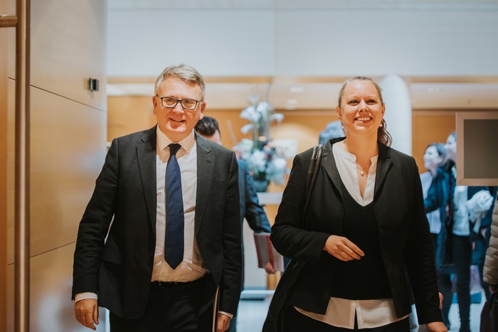 Nicolas Schmit, ministre du Travail et de l'Économie sociale et solidaire ; Carole Dieschbourg, ministre de l'Environnement