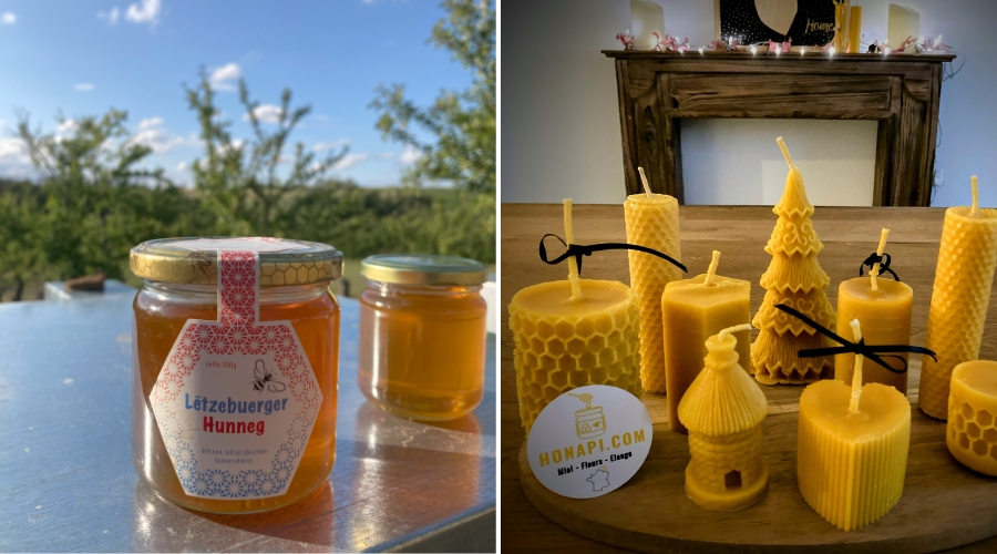 Le miel et les bougies sont notamment en vente sur le site.