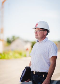 Grégory Denoncin, conducteur de chantier Thomas & Piron, Garnich, Luxembourg