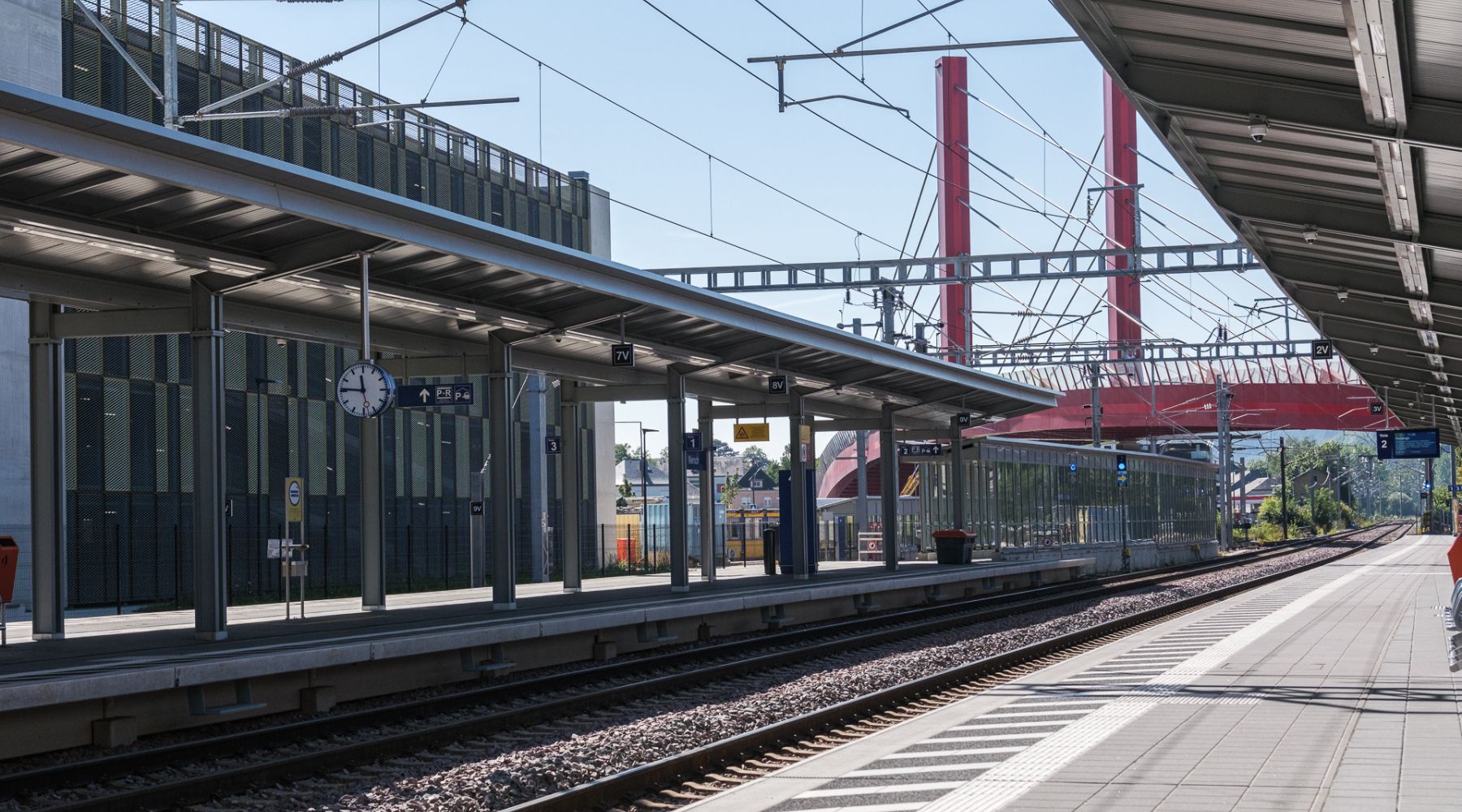 La modernisation des gares stratégiques du pays continue en 2024 ici en photo la gare de Mersch