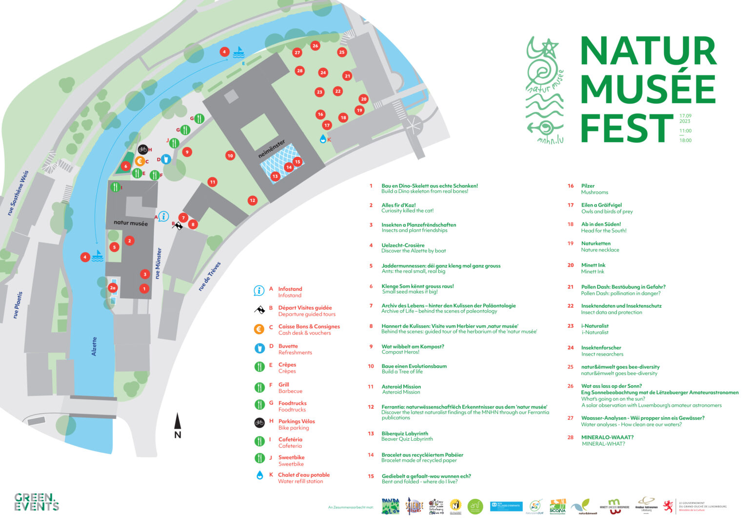 Plan et programme du Naturmusée Fest