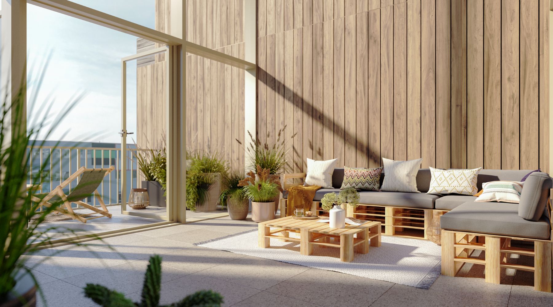 Exemple d'espace partagé dans le projet KIEM 2050 : un jardin d'hiver