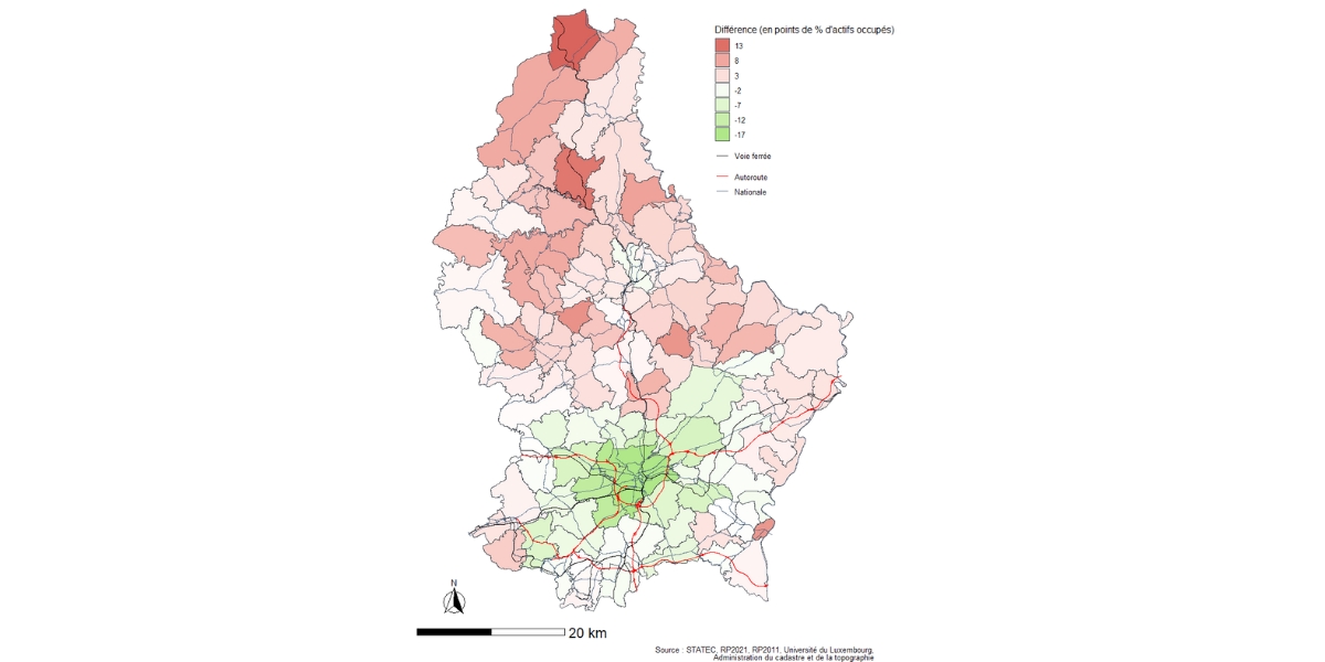Une évolution contrastée de la voiture sur le territoire.