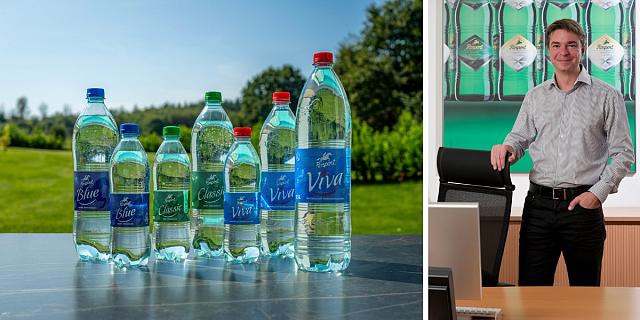 La gamme d'eau minérale Rosport et Maw Weber, directeur de Sources Rosport