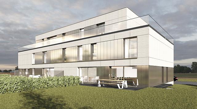 Le bâtiment proposera 8 appartements : 5 au rez-de-chaussée, 2 au premier étage et un penthouse au second.
