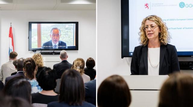 Ban Ki-moon et Joëlle Welfring
