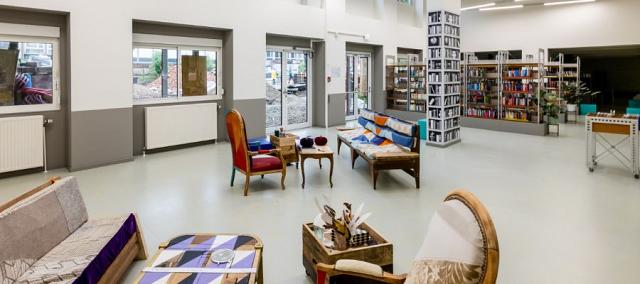 La nouvelle bibliothèque a été rénovée grâce à des matériaux récupérés lors de la déconstruction de l'aile 3000