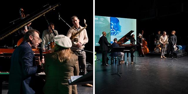 Alex Steele au coeur de son quartet improvisé.