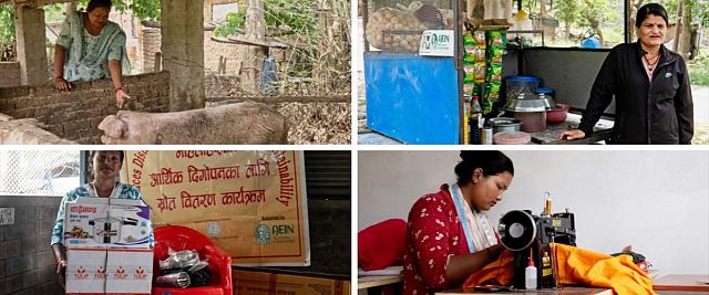 AEIN aide de nombreuses femmes d'Inde et du Népal à devenir entrepreneures. 