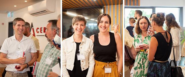 Jérôme Petry (ministère de l'Économie) et Bruno Domange (Syndicat Kanton Réiden), Patty Koppes et Ariane Bouvy (Circular Innovation Hub), Carole Henry (Terra Matters)