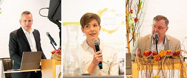 Charles Hurt (MECB), Patty Koppes et Patrick Comes (commune de Wiltz)