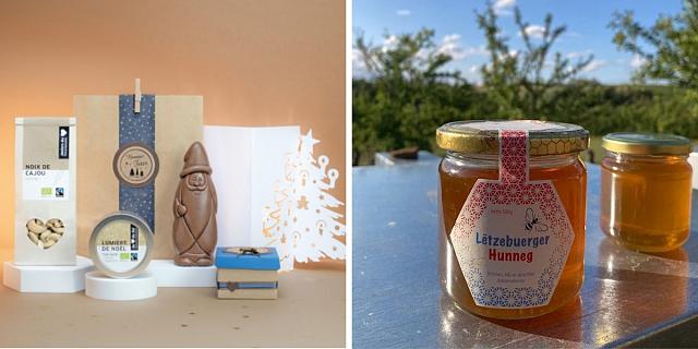 Le panier garni des Chocolats du Coeur et le miel d'Honapi