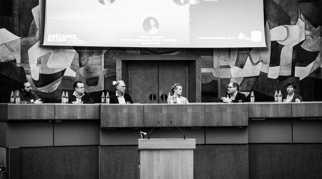 Frédéric Liégeois a animé la table ronde. Elle réunissait Olivier Vassart, Éric Klückers, Christian Rech, Paul Nathan et Céline Depiesse