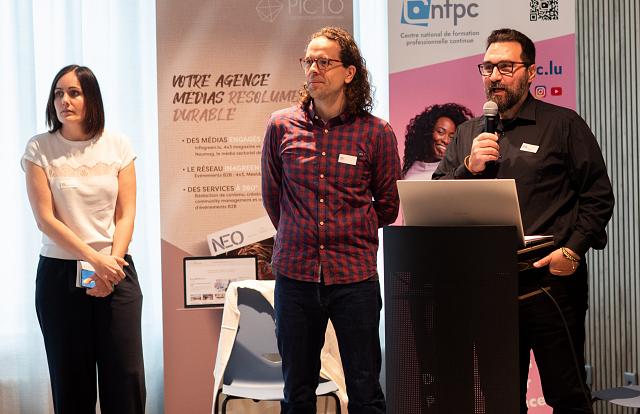 Ariane Bouvy, Vincent Hieff et Frédéric Liégeois.