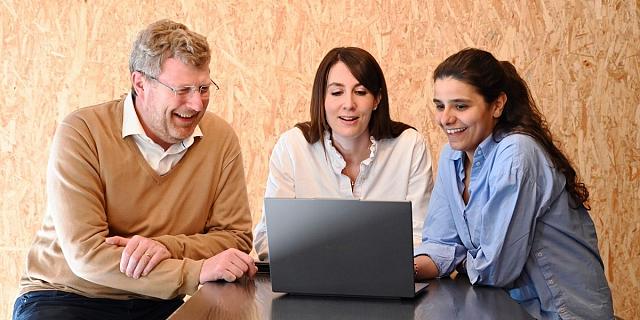 Vincent Heintz, Elodie Sowa et Sonia Matheis