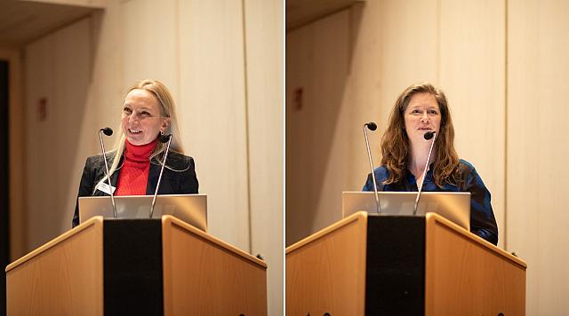 À gauche, Michelle Friederici - OAI et à droite, Conny Reichling - Fondation Follereau Luxembourg