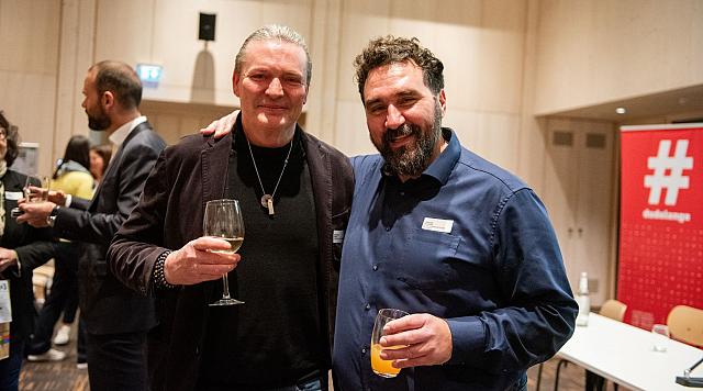 René Mathieu et Frédéric Liégeois, fondateur de Picto Communication Partner