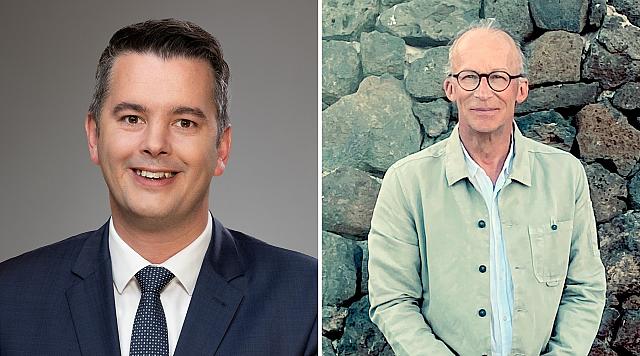 Lex Delles (ministre de l'Énergie) et Paul Zens (président d'Eurosolar Lëtzebuerg asbl)