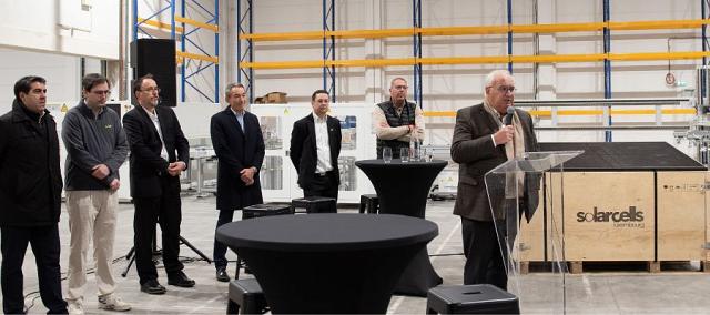 Au micro : Marc Thein, président du conseil d'administration de Solarcells