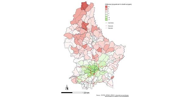 Une évolution contrastée de la voiture sur le territoire.