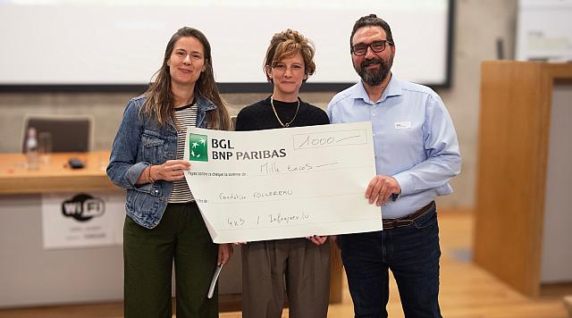 Liz Hof, Lara Beauguerlange et Frédéric Liégeois.