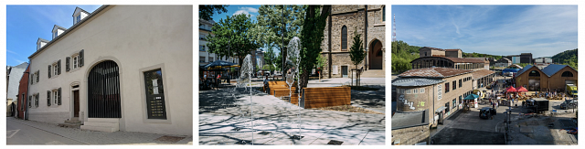 (1) Logements sociaux/rue du commerce – (2) Place Kinnen – (3) VeWa/place Thierry Van Werveke