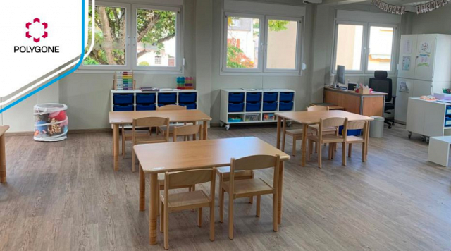 Exemple d'une école primaire en bâtiment modulaire