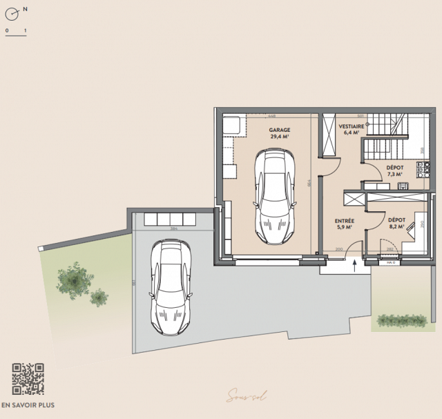 Plan maison Bourscheid - Sous-sol