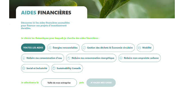 Les aides financières, le navigateur