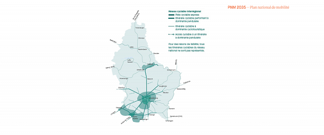 Réseau cyclable national - Itinéraires structurants
