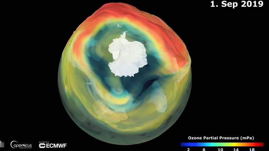 Copernicus détecte un scénario inattendu dans l'apparition du trou dans la couche d'ozone