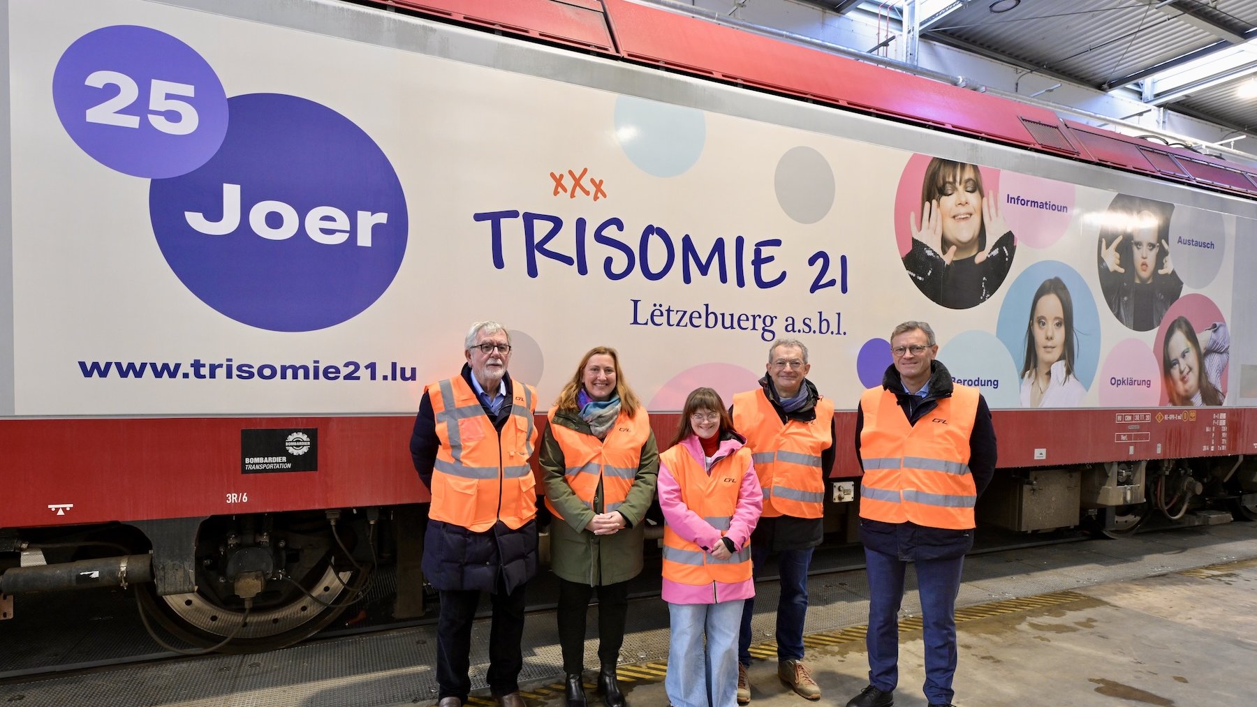 Une locomotive CFL aux couleurs de Trisomie 21 Lëtzebuerg