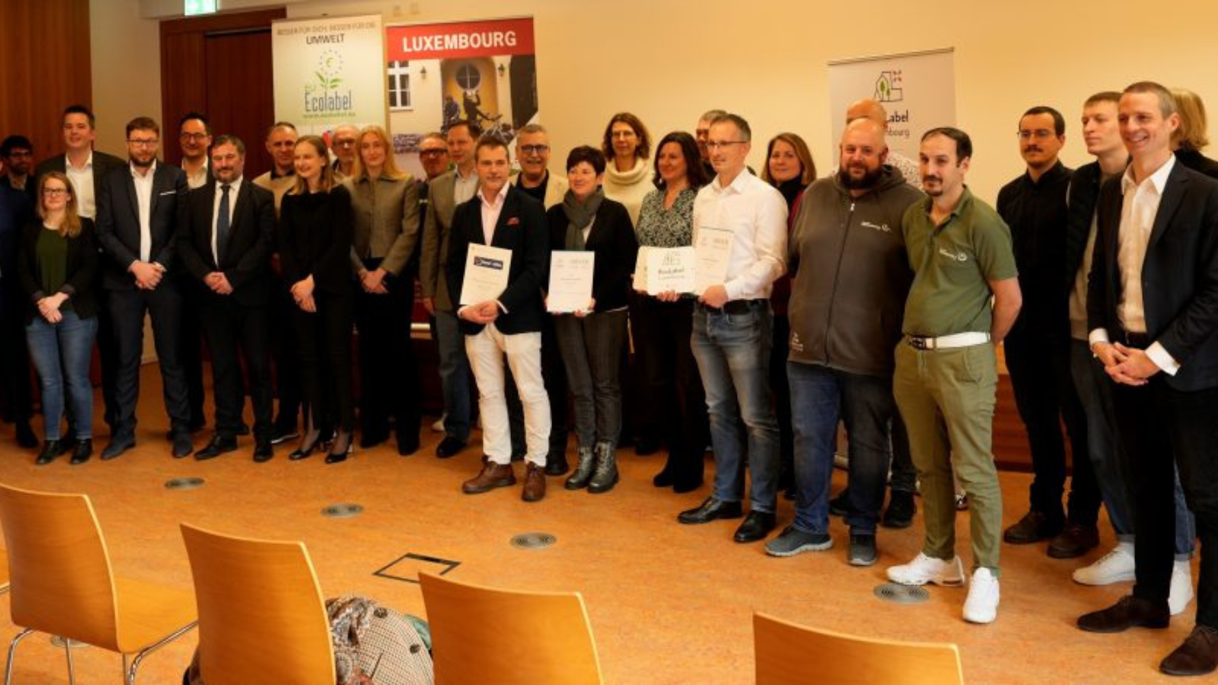 Remise des labels « EcoLabel Luxembourg », « bed+bike » et « EU Ecolabel »