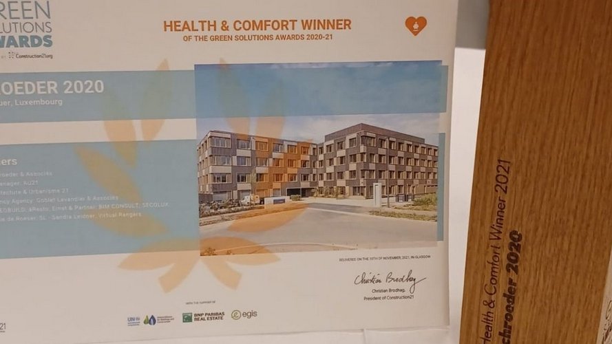 Green Solutions Award pour Schroeder & Associés