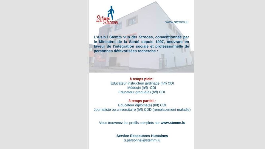 Stëmm vun der Strooss asbl recrute !