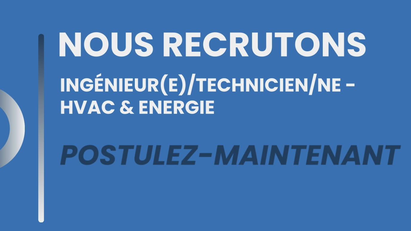 Ingénieur(m/f)/Technicien/ne - HVAC & Energie / SECO Luxembourg
