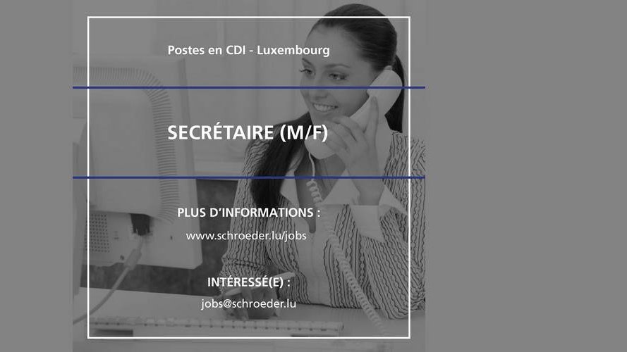 Schroeder & Associés S.A. recrute !