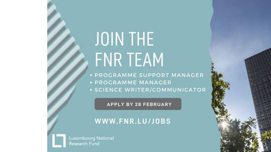 Fonds National de la Recherche (FNR) Luxembourg recrute !