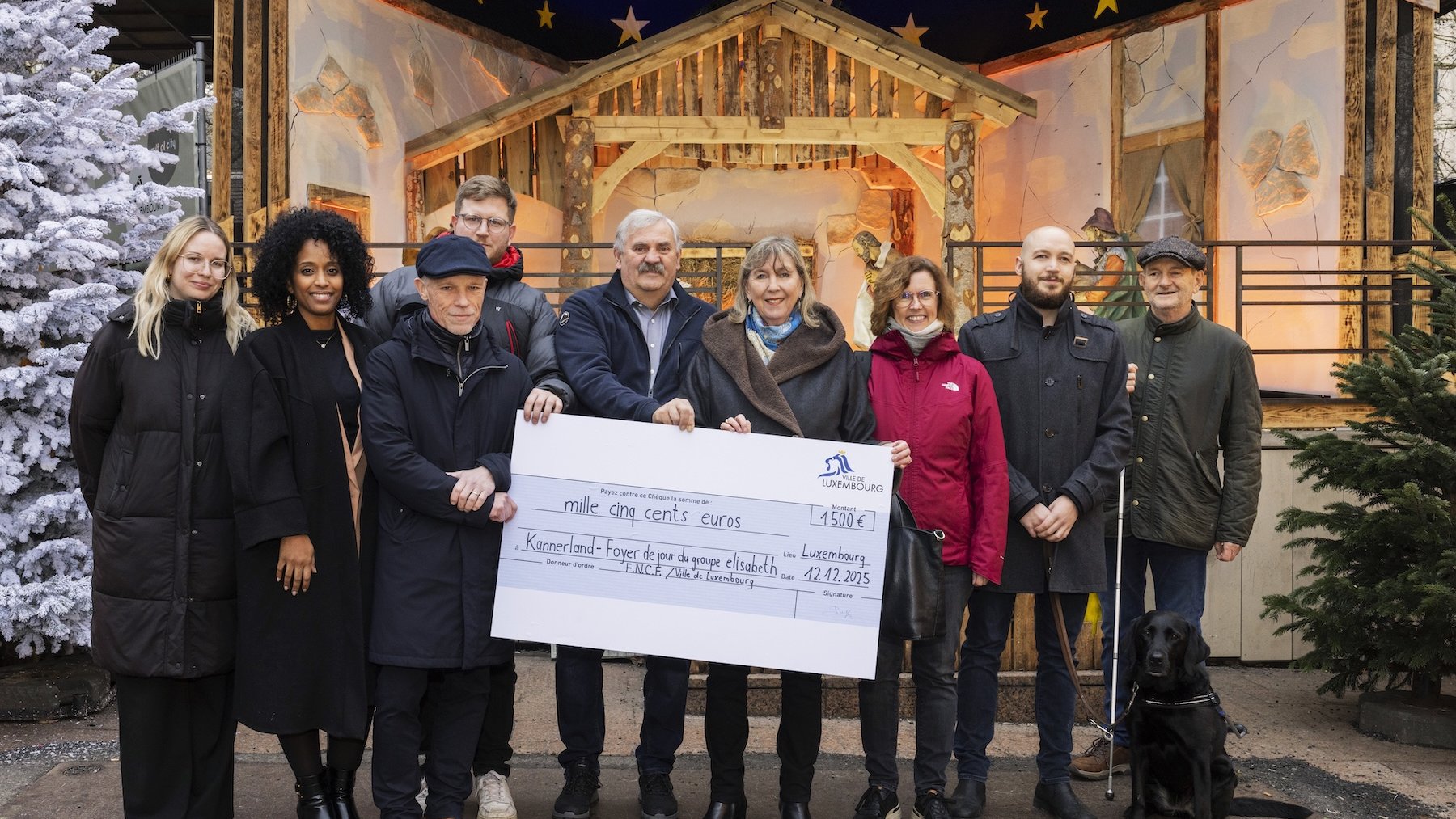 Remise de chèque à l'association Kannerland - Foyer de Jour du groupe elisabeth