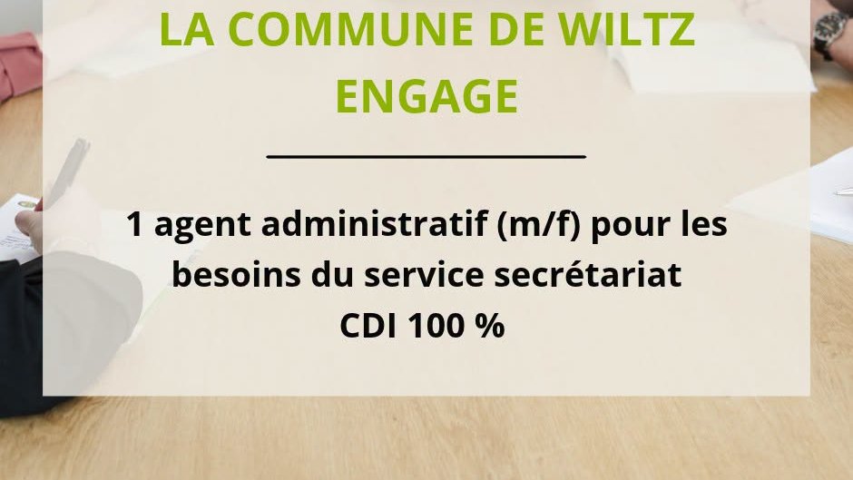 Agent administratif au secrétariat général (M/F)