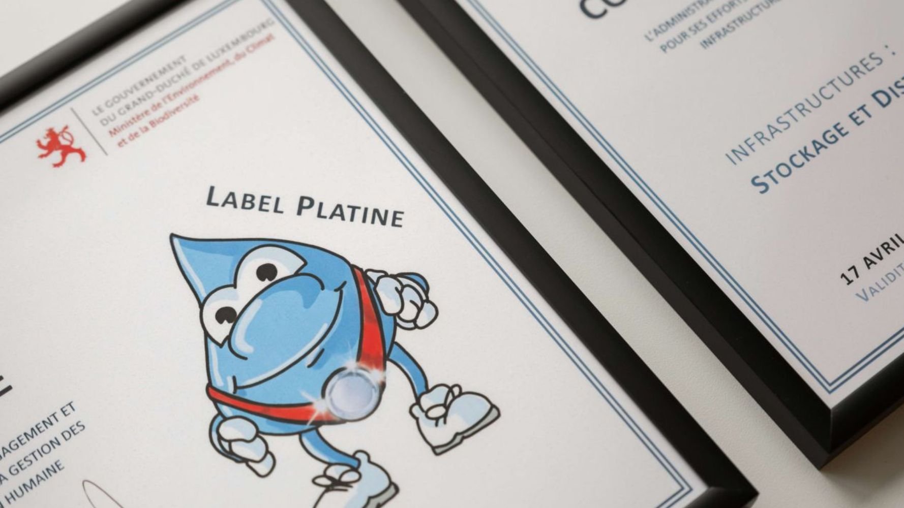 Quels sont les lauréats du certificat d'excellence eau potable « Drëpsi » ?