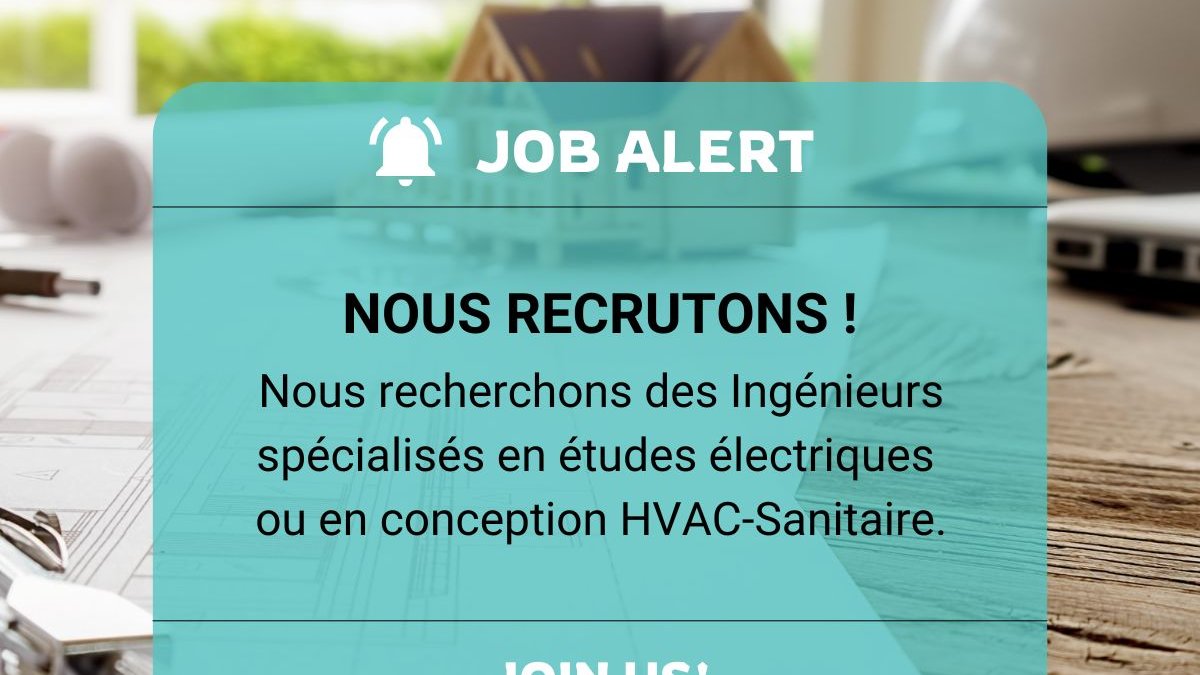 Ingénieur(e) en Techniques Spéciales du Bâtiment Electricité, HVAC /Betic