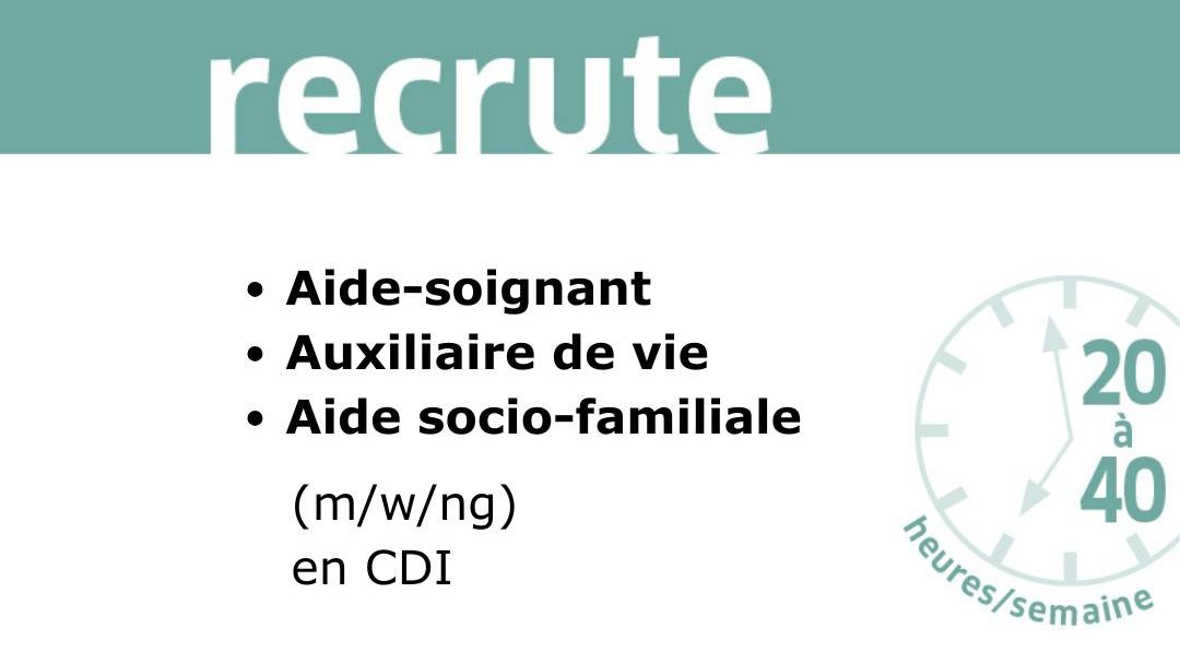 Aide socio-familiale (m/w/ng) / Le Tricentenaire a.s.b.l