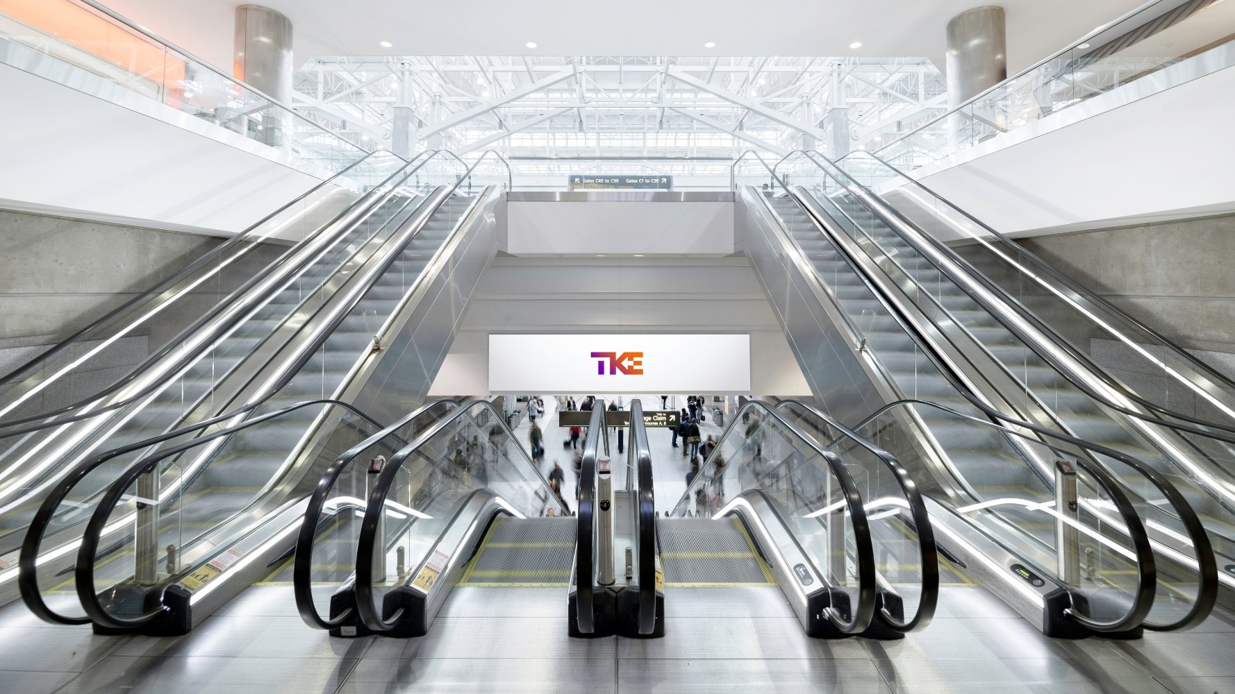 Denver Airport escalators : Denver International Airport