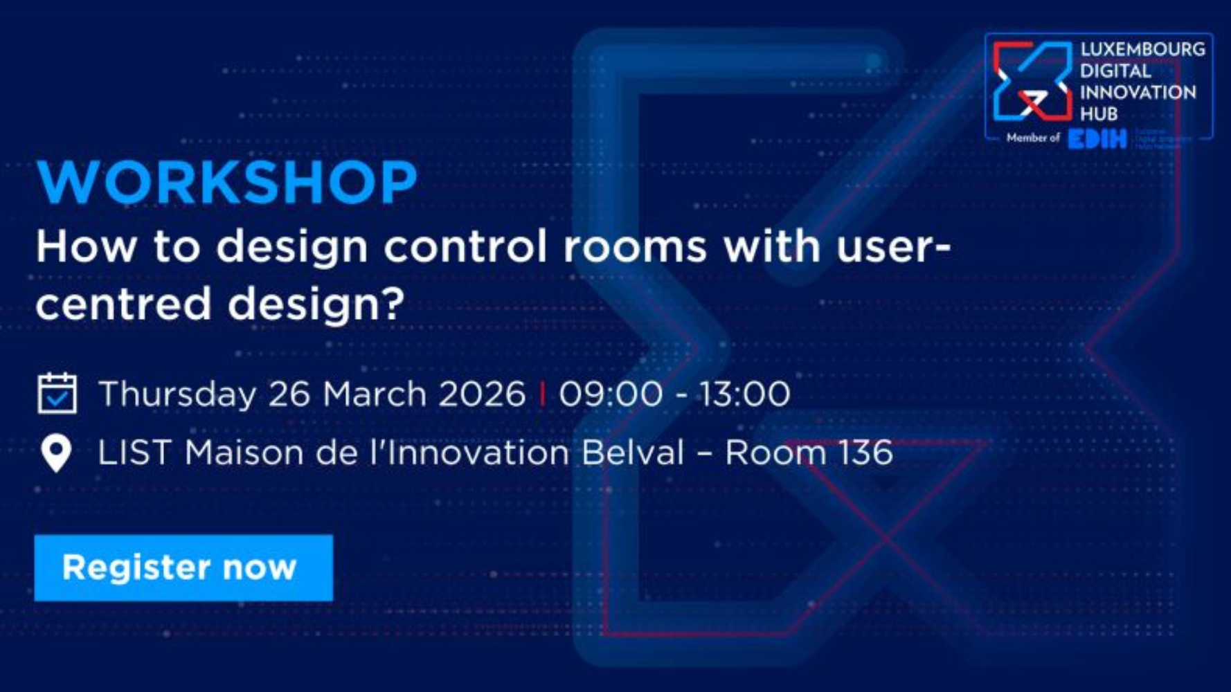 Workshop - How to design control rooms with user-centred design ?